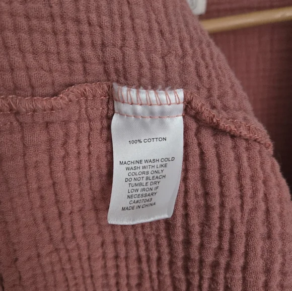 4OUR DREAMERS Dusty Rose Gauzy Cotton Cardigan - Picture 6 of 6